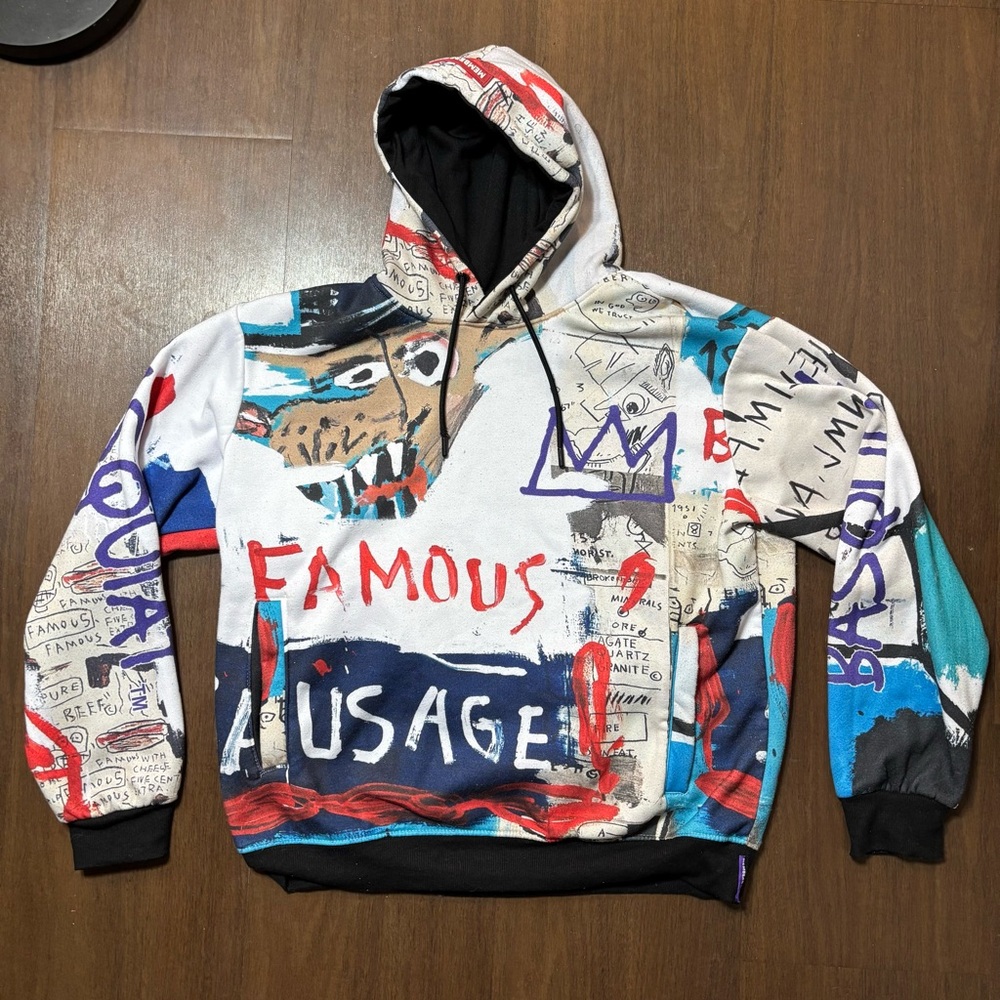 Members Only x Jean Michel Basquiat Hooded Sweatshirt Hoodie Medium